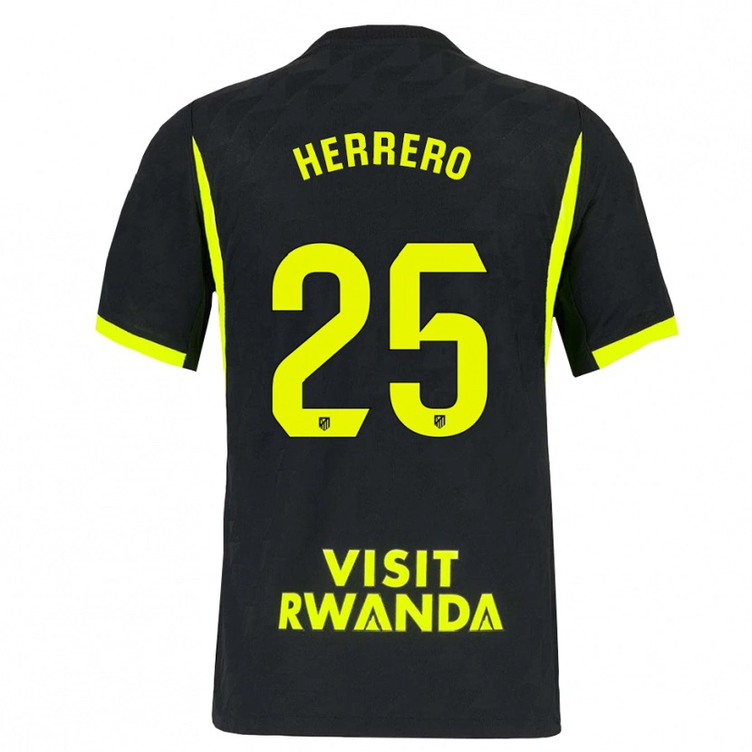 Danxen Dzieci Alex Herrero #25 Jasnozielony Czarny Wyjazdowa Koszulka 2026/27 Koszulki Klubowe