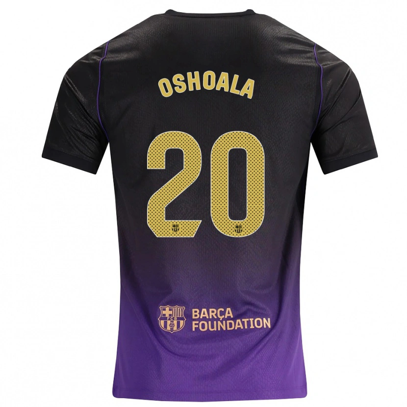 Danxen Dzieci Asisat Oshoala #20 Fioletowy Żółty Czarny Wyjazdowa Koszulka 2026/27 Koszulki Klubowe