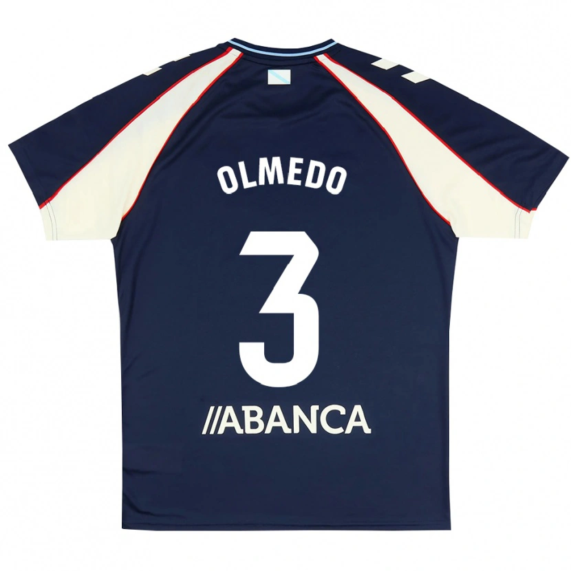 Danxen Dzieci Alexis Olmedo #3 Królewski Niebieski Czerwony Biały Wyjazdowa Koszulka 2026/27 Koszulki Klubowe