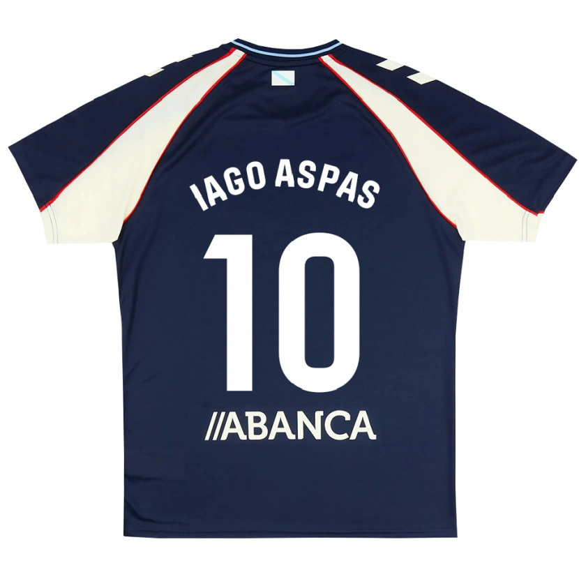Danxen Dzieci Iago Aspas #10 Królewski Niebieski Czerwony Biały Wyjazdowa Koszulka 2026/27 Koszulki Klubowe