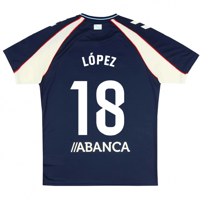 Danxen Dzieci Diego López #18 Królewski Niebieski Czerwony Biały Wyjazdowa Koszulka 2026/27 Koszulki Klubowe