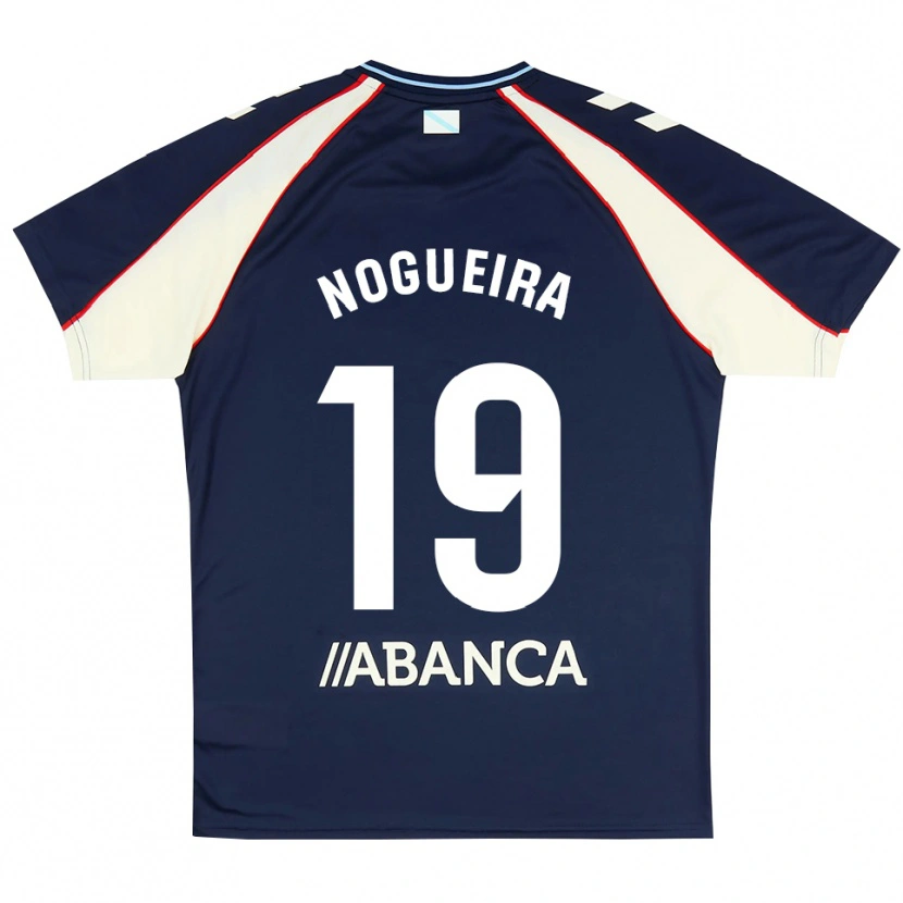 Danxen Dzieci María Nogueira #19 Królewski Niebieski Czerwony Biały Wyjazdowa Koszulka 2026/27 Koszulki Klubowe