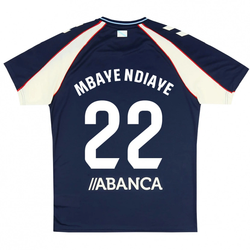 Danxen Dzieci Seyni Mbaye Ndiaye #22 Królewski Niebieski Czerwony Biały Wyjazdowa Koszulka 2026/27 Koszulki Klubowe