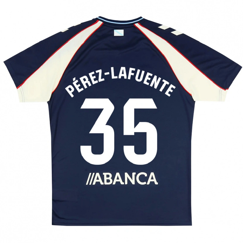 Danxen Dzieci Jorge Pérez-Lafuente #35 Królewski Niebieski Czerwony Biały Wyjazdowa Koszulka 2026/27 Koszulki Klubowe