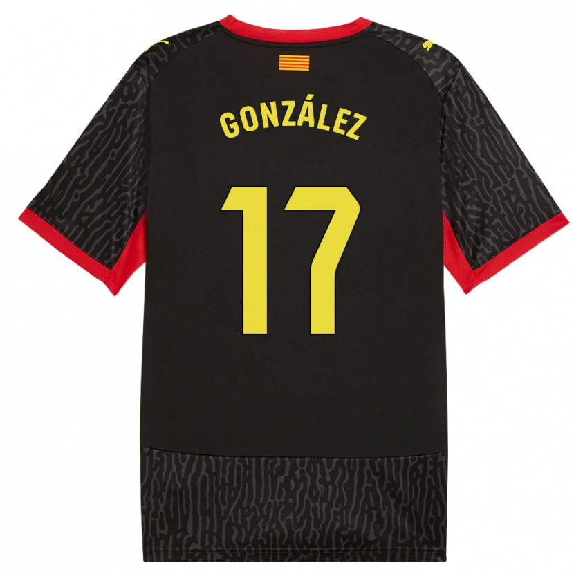 Danxen Dzieci Javi González #17 Czarny Żółty Czerwony Wyjazdowa Koszulka 2026/27 Koszulki Klubowe