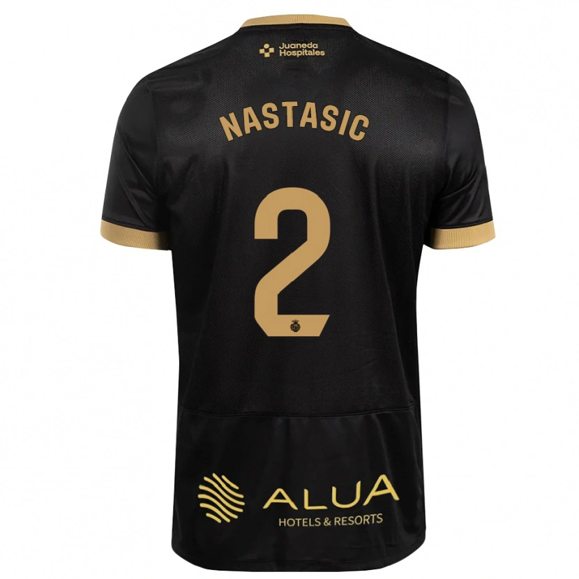 Danxen Dzieci Matija Nastasic #2 Czarny Piaskowy Brąz Rudość Wyjazdowa Koszulka 2026/27 Koszulki Klubowe