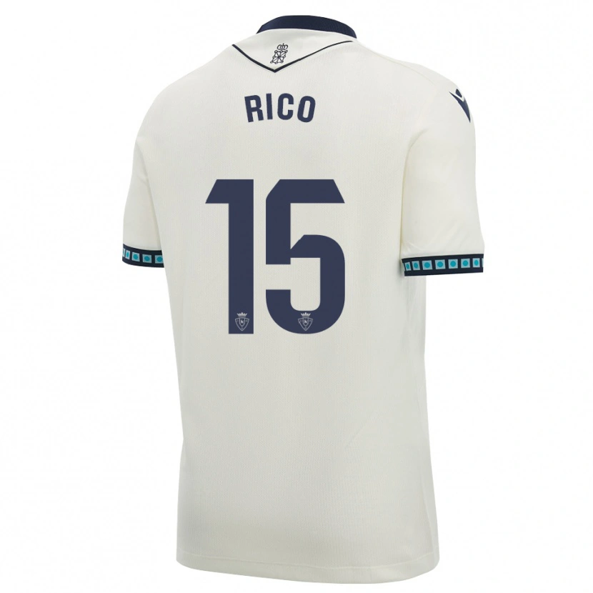 Danxen Dzieci Diego Rico #15 Biały Czarny Jasny Błękit Wyjazdowa Koszulka 2026/27 Koszulki Klubowe