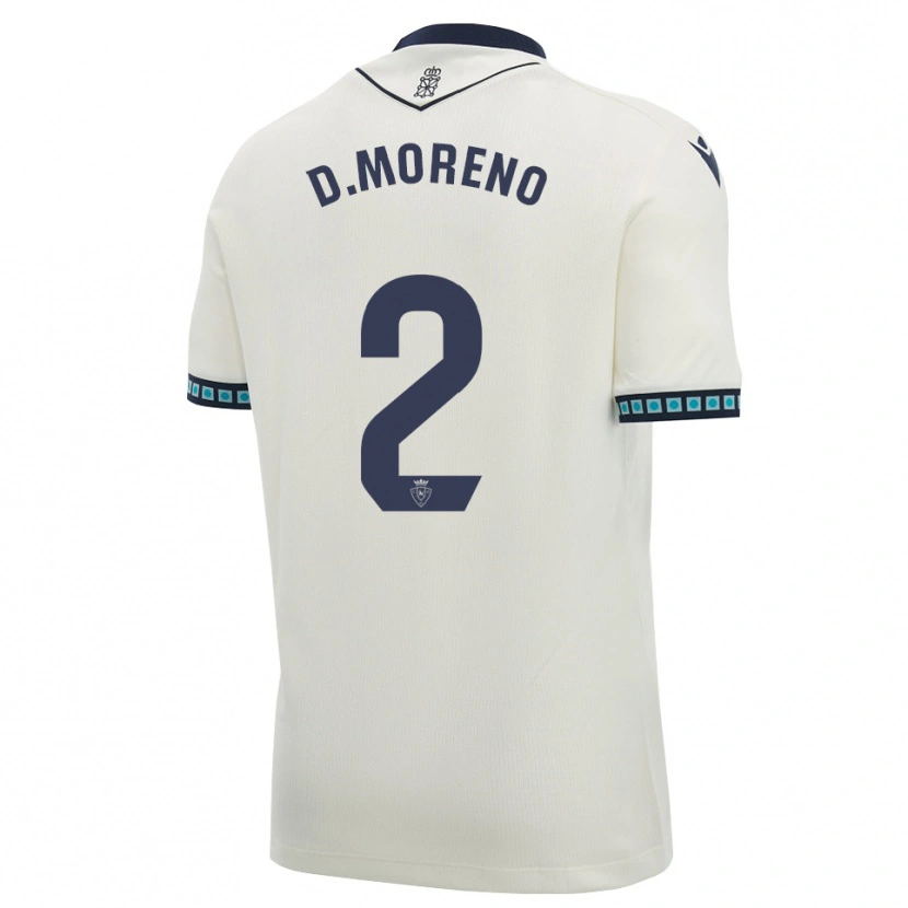 Danxen Dzieci Diego Moreno #2 Biały Czarny Jasny Błękit Wyjazdowa Koszulka 2026/27 Koszulki Klubowe