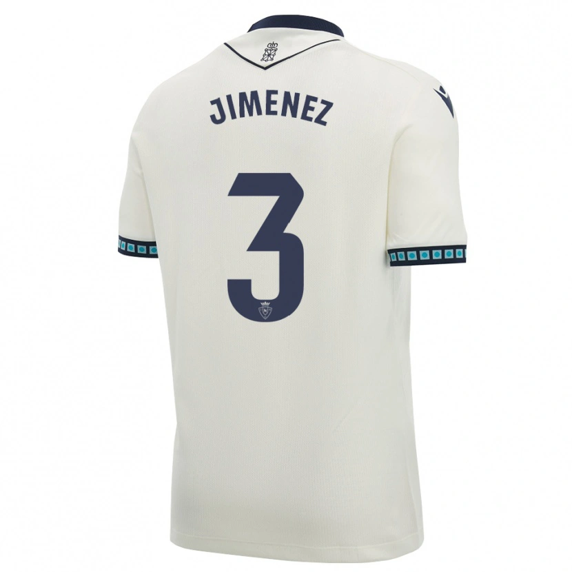 Danxen Dzieci Álex Jimenez #3 Biały Czarny Jasny Błękit Wyjazdowa Koszulka 2026/27 Koszulki Klubowe