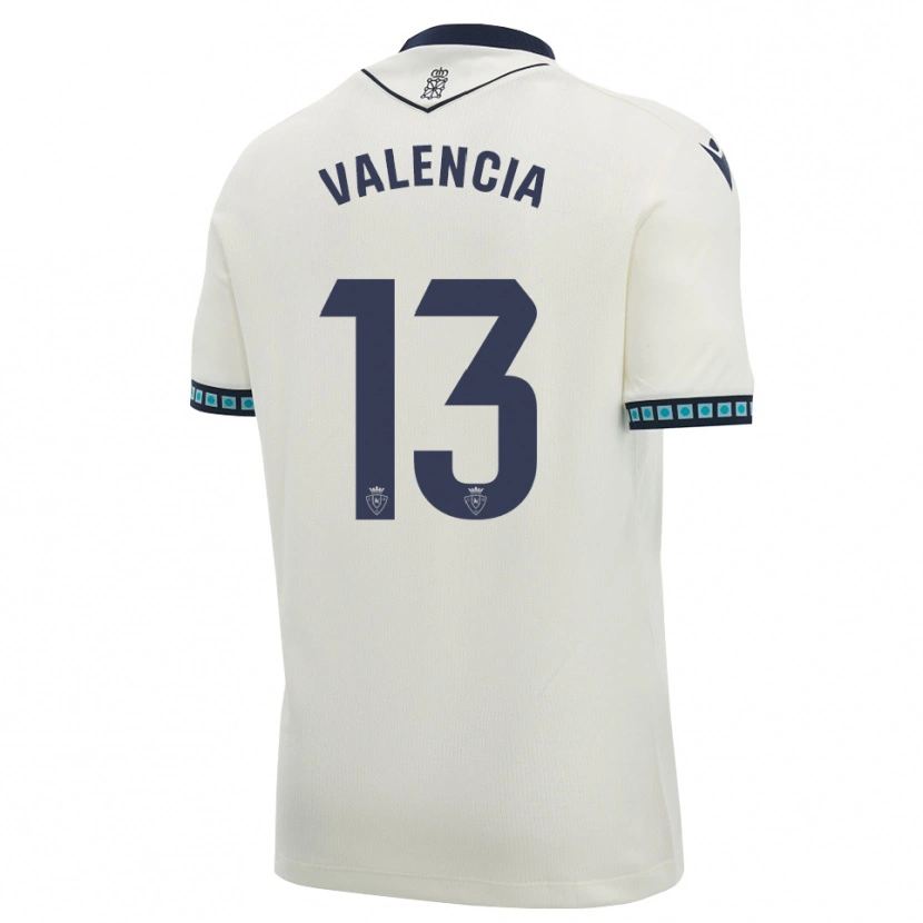 Danxen Dzieci Pablo Valencia #13 Biały Czarny Jasny Błękit Wyjazdowa Koszulka 2026/27 Koszulki Klubowe