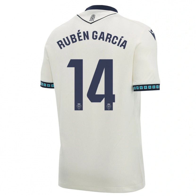 Danxen Dzieci Rubén García #14 Biały Czarny Jasny Błękit Wyjazdowa Koszulka 2026/27 Koszulki Klubowe