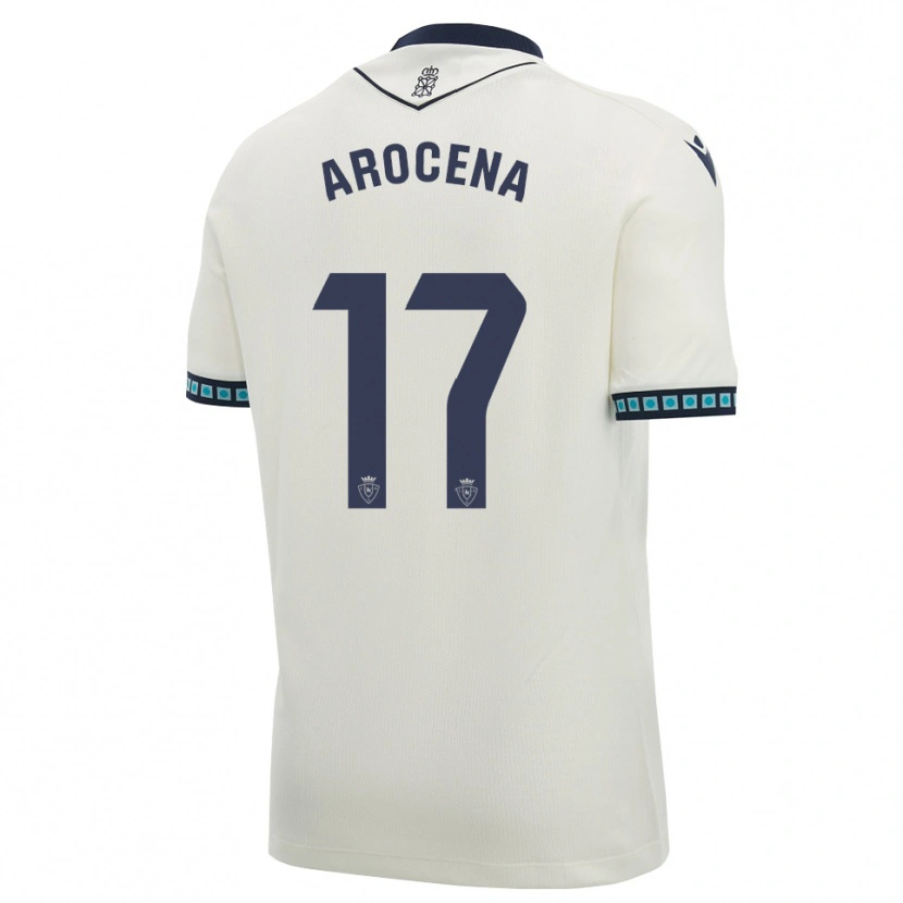 Danxen Dzieci Asier Arocena #17 Biały Czarny Jasny Błękit Wyjazdowa Koszulka 2026/27 Koszulki Klubowe