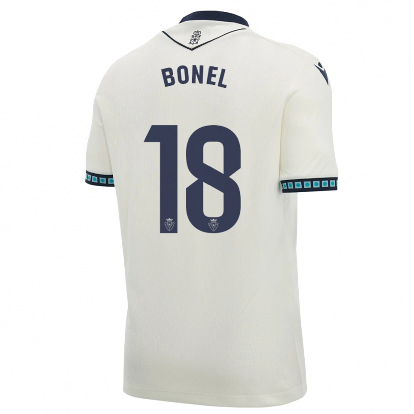 Danxen Dzieci Aimar Bonel #18 Biały Czarny Jasny Błękit Wyjazdowa Koszulka 2026/27 Koszulki Klubowe