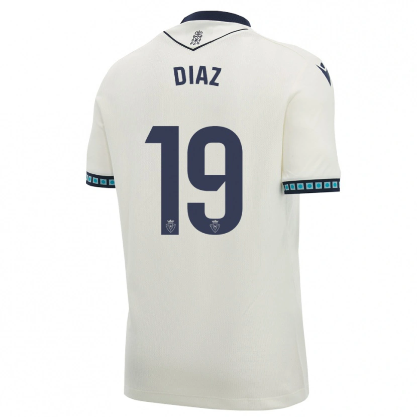 Danxen Dzieci Lucas Diaz #19 Biały Czarny Jasny Błękit Wyjazdowa Koszulka 2026/27 Koszulki Klubowe