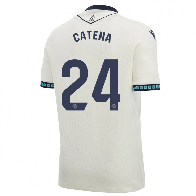 Danxen Dzieci Alejandro Catena #24 Biały Czarny Jasny Błękit Wyjazdowa Koszulka 2026/27 Koszulki Klubowe