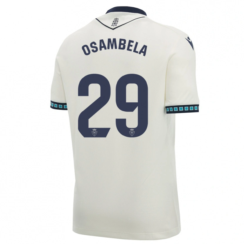 Danxen Dzieci Asier Osambela #29 Biały Czarny Jasny Błękit Wyjazdowa Koszulka 2026/27 Koszulki Klubowe