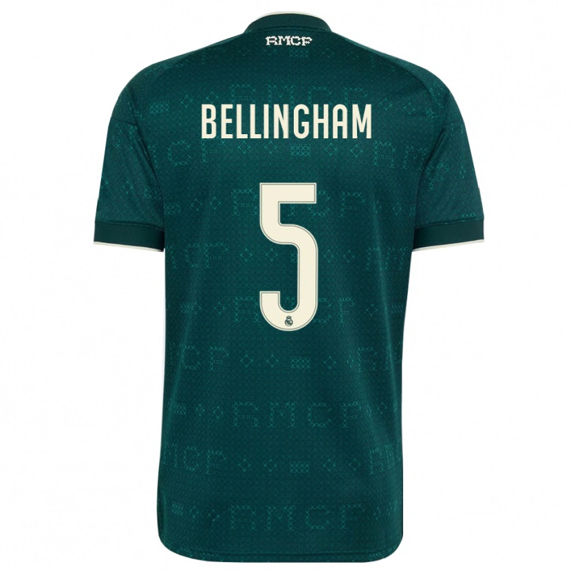Danxen Dzieci Jude Bellingham #5 Ciemnoszary Szary Biały Wyjazdowa Koszulka 2026/27 Koszulki Klubowe