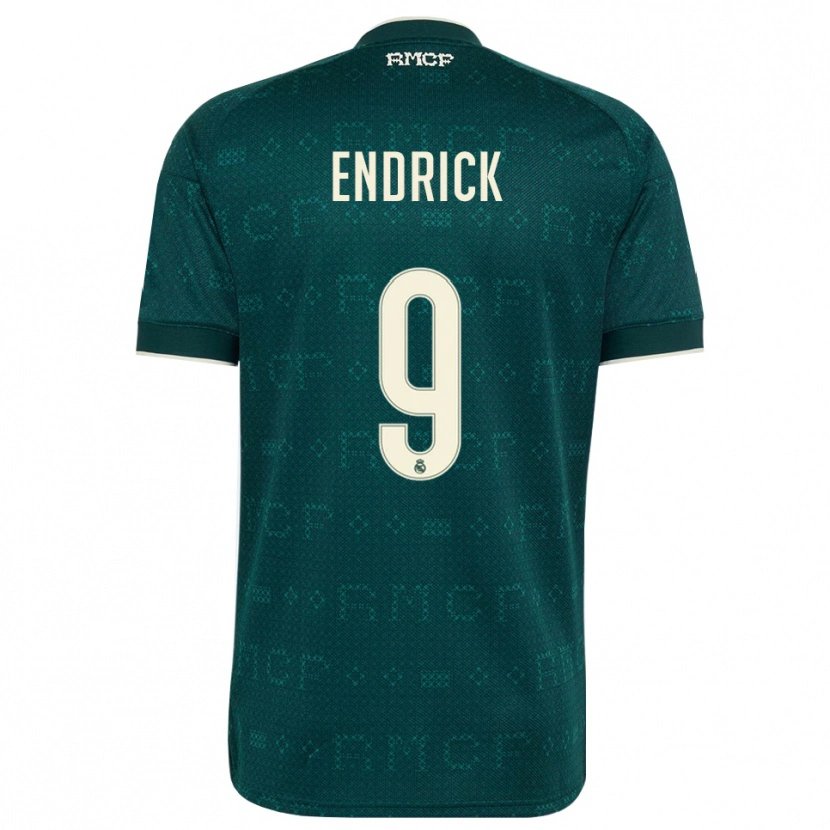Danxen Dzieci Endrick Felipe Moreira De Sousa #9 Ciemnoszary Szary Biały Wyjazdowa Koszulka 2026/27 Koszulki Klubowe