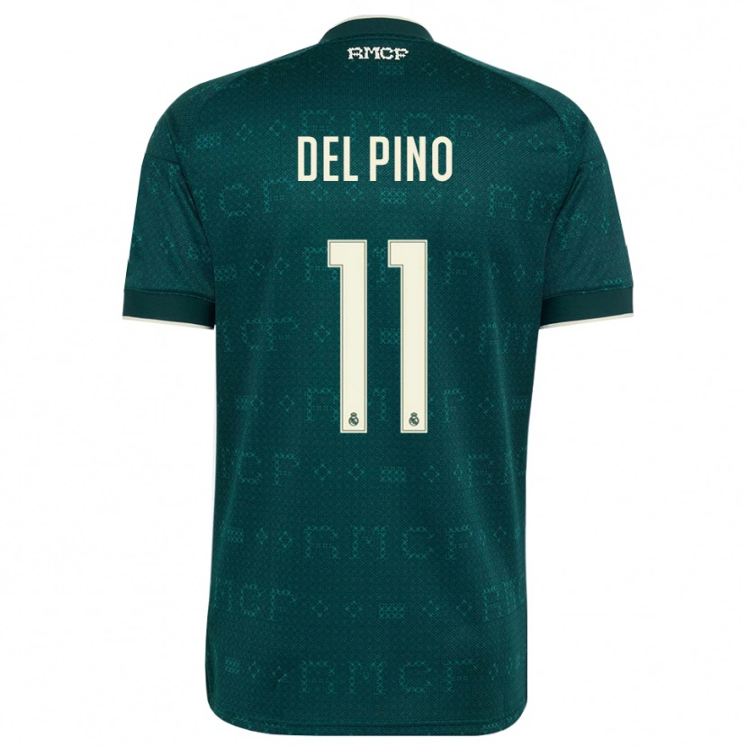 Danxen Dzieci Santiago Del Pino #11 Ciemnoszary Szary Biały Wyjazdowa Koszulka 2026/27 Koszulki Klubowe