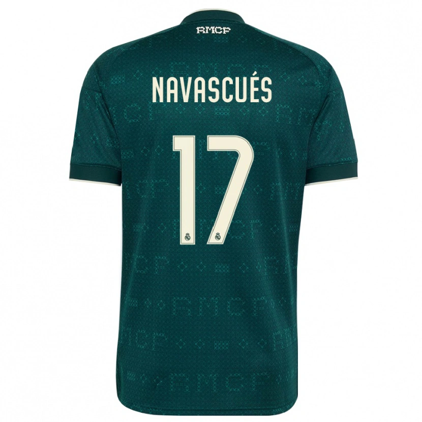 Danxen Dzieci Liberto Navascués #17 Ciemnoszary Szary Biały Wyjazdowa Koszulka 2026/27 Koszulki Klubowe