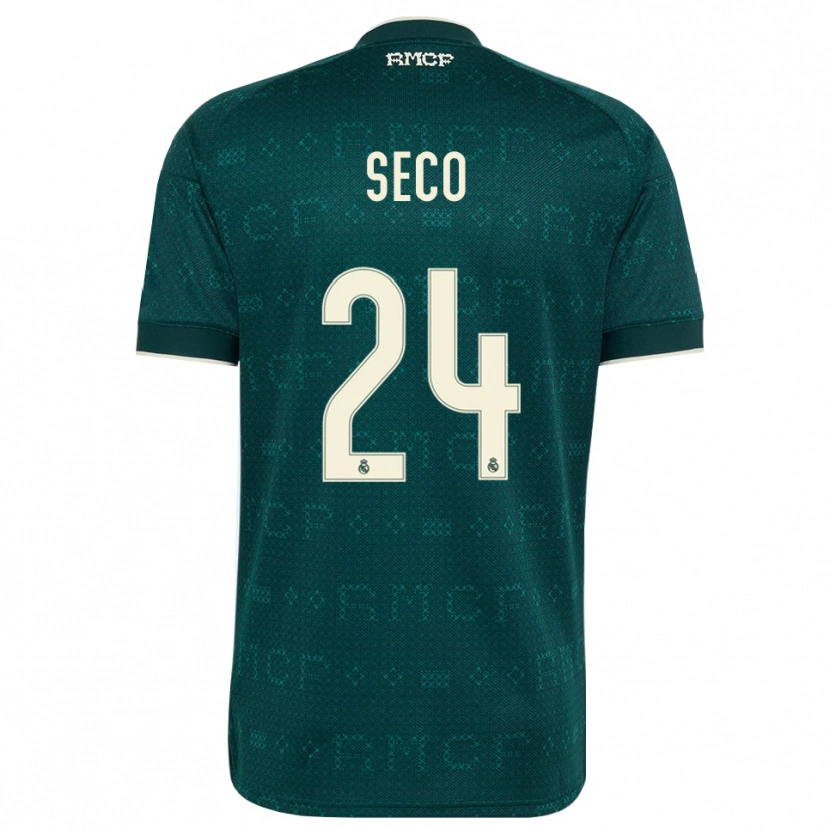 Danxen Dzieci Ferran Seco #24 Ciemnoszary Szary Biały Wyjazdowa Koszulka 2026/27 Koszulki Klubowe