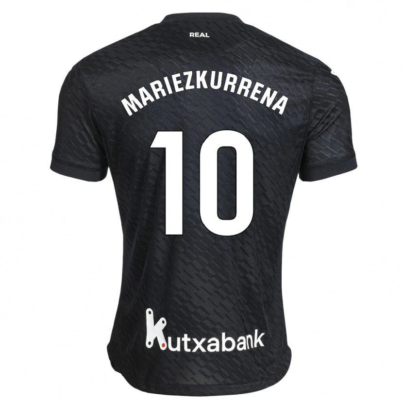 Danxen Dzieci Arkaitz Mariezkurrena #10 Czarny Biały Wyjazdowa Koszulka 2026/27 Koszulki Klubowe