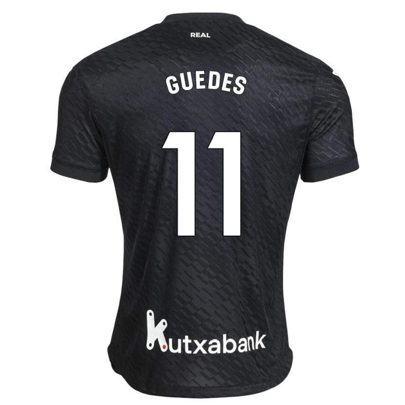 Danxen Dzieci Gonçalo Guedes #11 Czarny Biały Wyjazdowa Koszulka 2026/27 Koszulki Klubowe