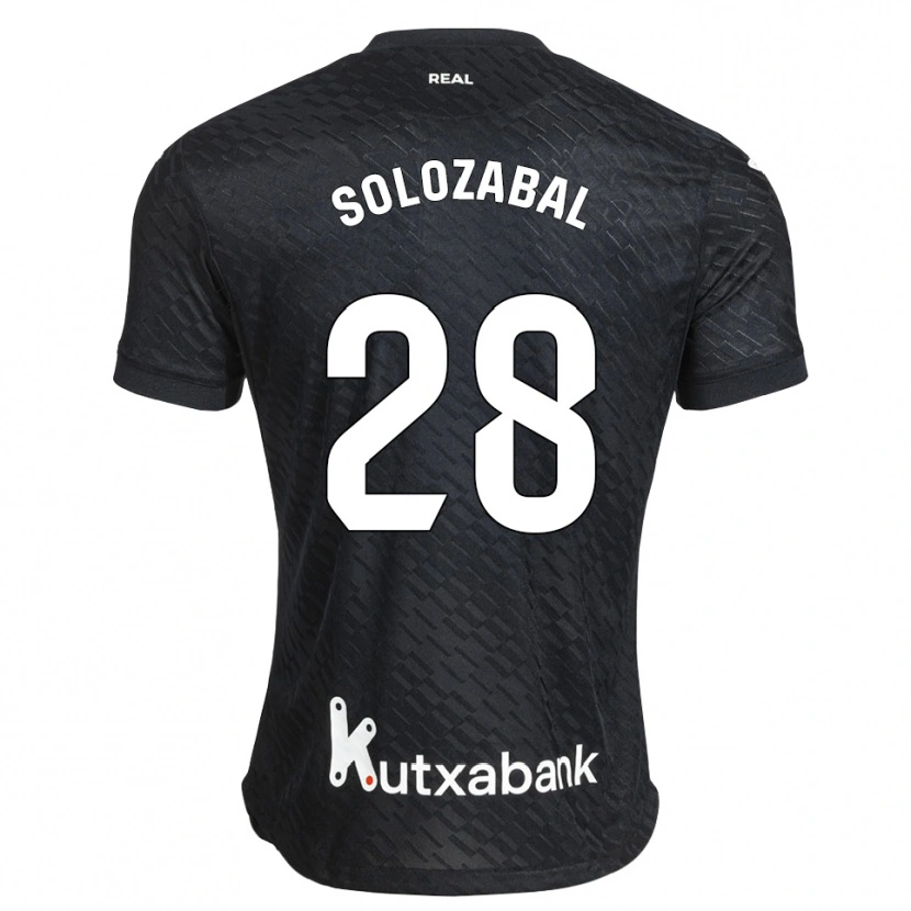Danxen Dzieci Malen Solozabal Ibarra #28 Czarny Biały Wyjazdowa Koszulka 2026/27 Koszulki Klubowe