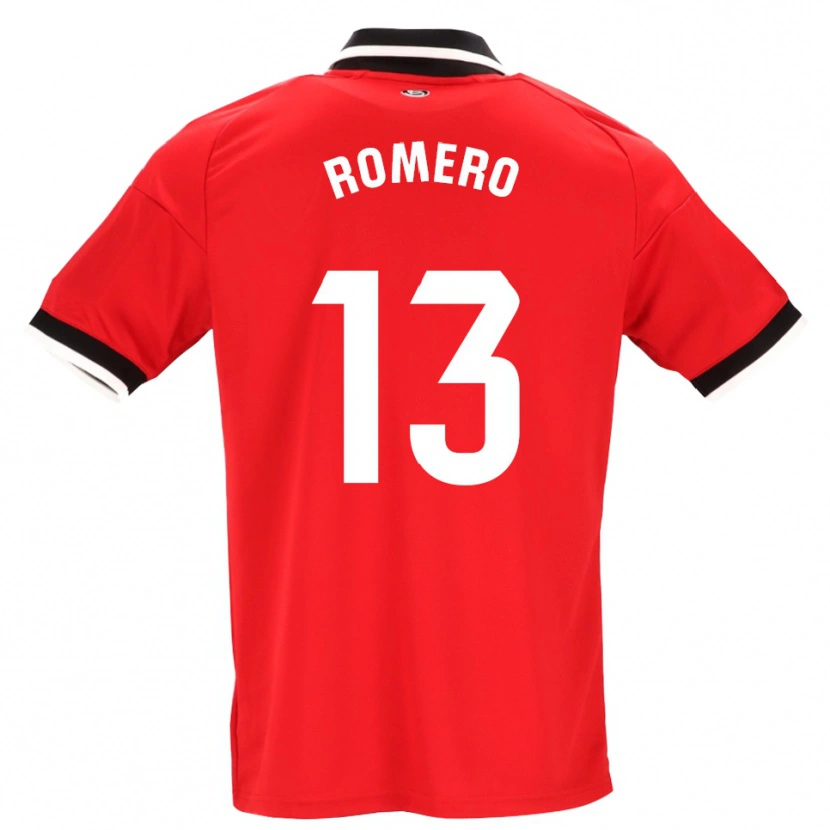 Danxen Dzieci Rafael Romero #13 Czarny Biały Czerwony Wyjazdowa Koszulka 2026/27 Koszulki Klubowe