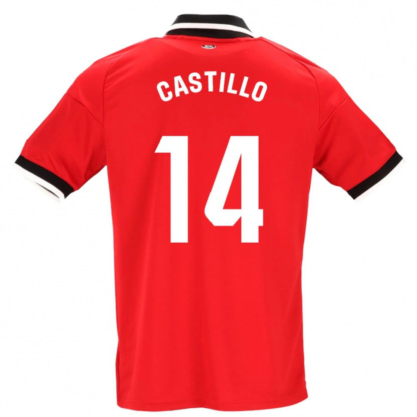 Danxen Dzieci Silvio Castillo #14 Czarny Biały Czerwony Wyjazdowa Koszulka 2026/27 Koszulki Klubowe