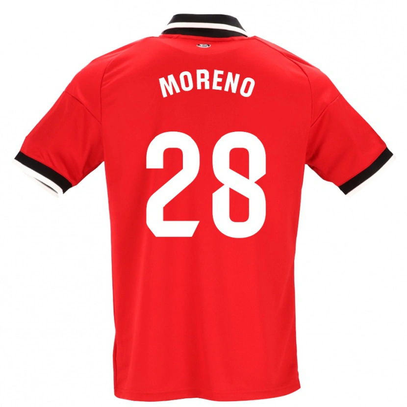Danxen Dzieci Fernando Moreno #28 Czarny Biały Czerwony Wyjazdowa Koszulka 2026/27 Koszulki Klubowe