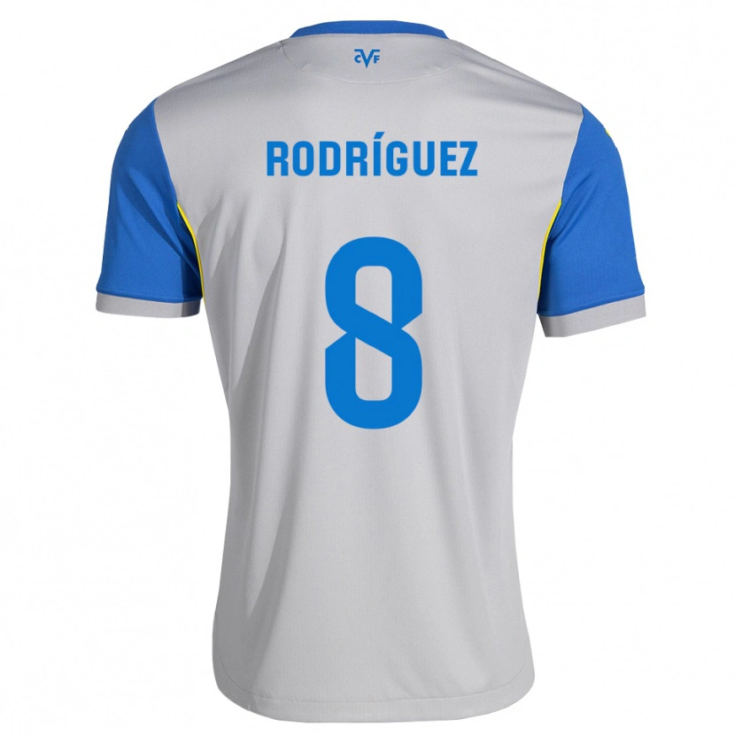 Danxen Dzieci Unai Rodríguez #8 Niebieski Szary Wyjazdowa Koszulka 2026/27 Koszulki Klubowe