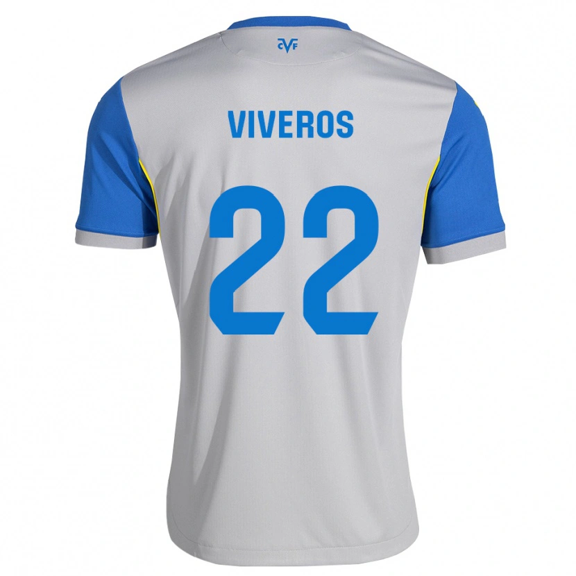 Danxen Dzieci Facundo Viveros #22 Niebieski Szary Wyjazdowa Koszulka 2026/27 Koszulki Klubowe
