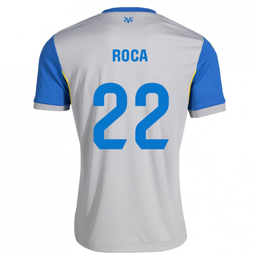 Danxen Dzieci Mauro Roca #22 Niebieski Szary Wyjazdowa Koszulka 2026/27 Koszulki Klubowe