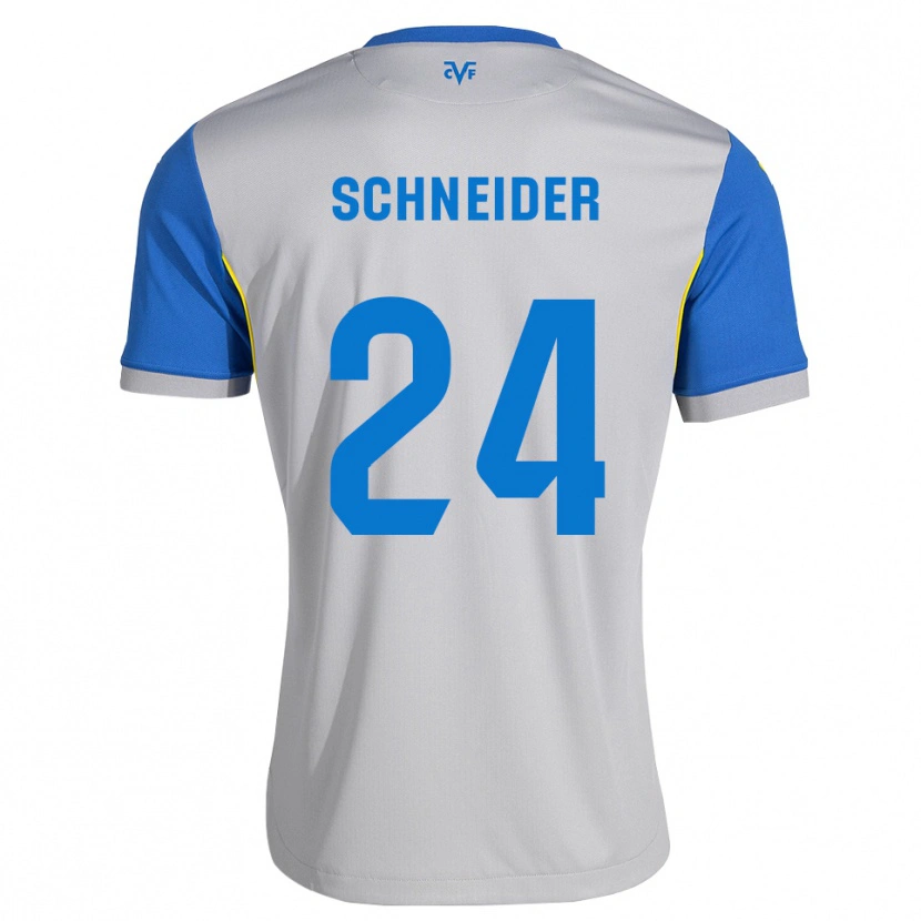 Danxen Dzieci Ben Schneider #24 Niebieski Szary Wyjazdowa Koszulka 2026/27 Koszulki Klubowe