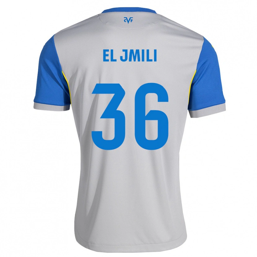 Danxen Dzieci Nizar El Jmili #36 Niebieski Szary Wyjazdowa Koszulka 2026/27 Koszulki Klubowe