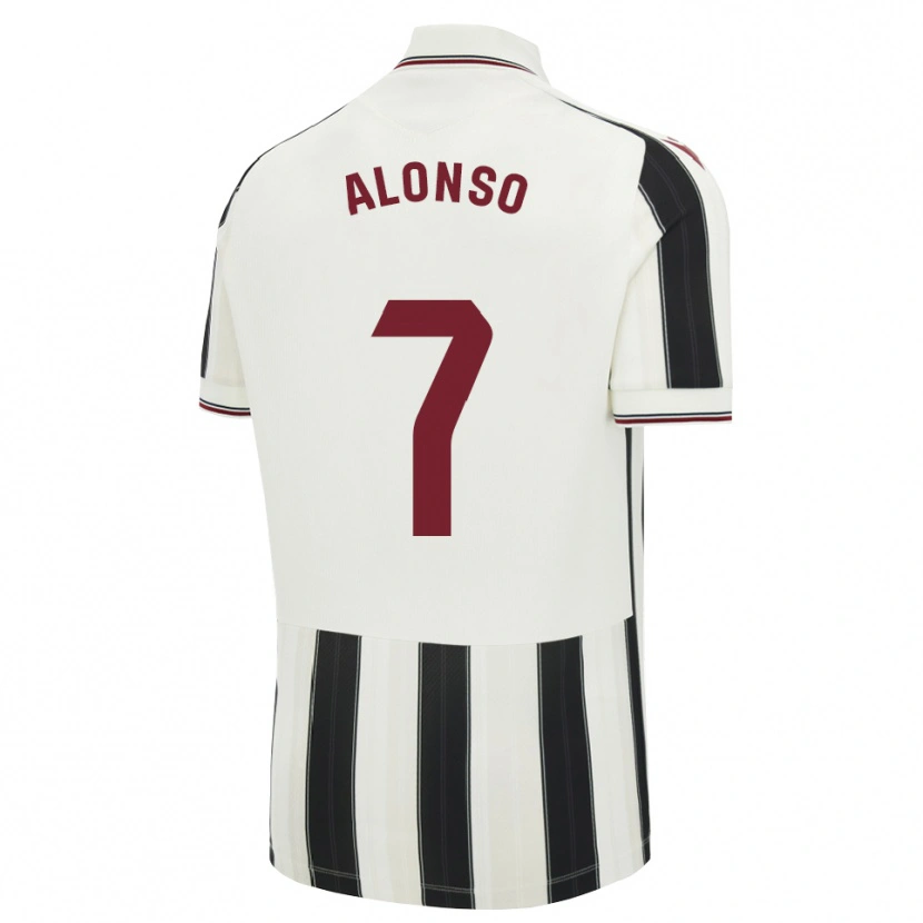 Danxen Dzieci Javi Alonso #7 Czarny Biały Czerwony Wyjazdowa Koszulka 2026/27 Koszulki Klubowe