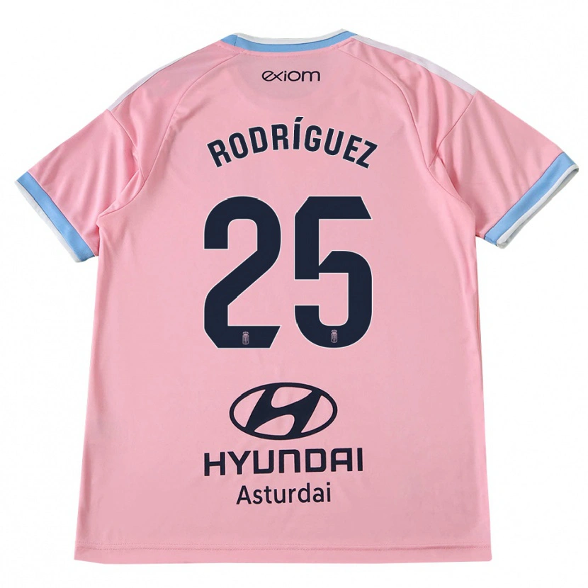 Danxen Dzieci Álvaro Rodríguez #25 Błękitny Różowy Wyjazdowa Koszulka 2026/27 Koszulki Klubowe