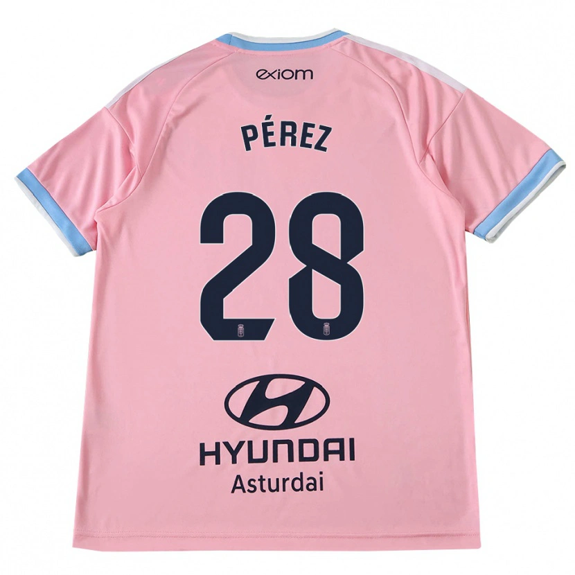 Danxen Dzieci Enzo Pérez #28 Błękitny Różowy Wyjazdowa Koszulka 2026/27 Koszulki Klubowe