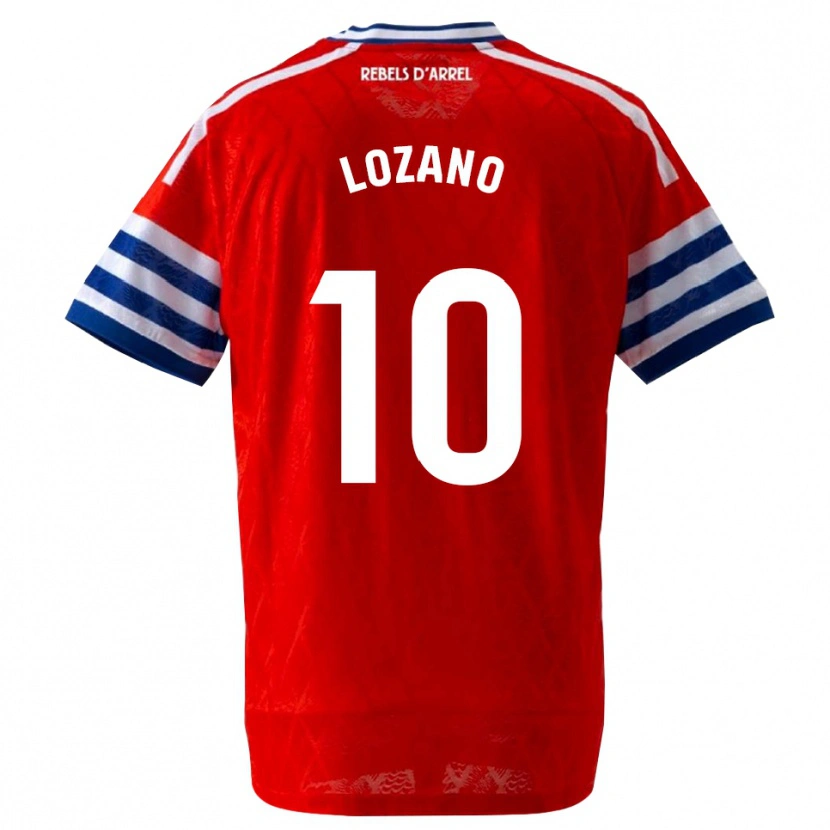 Danxen Dzieci Pol Lozano #10 Królewski Niebieski Czerwony Wyjazdowa Koszulka 2026/27 Koszulki Klubowe