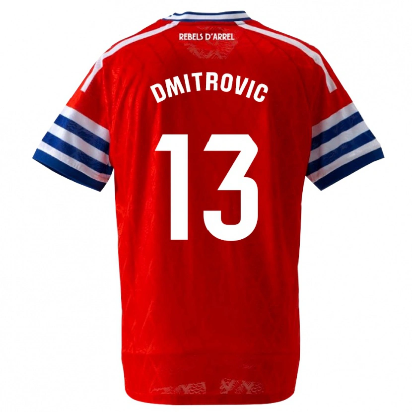 Danxen Dzieci Marko Dmitrovic #13 Królewski Niebieski Czerwony Wyjazdowa Koszulka 2026/27 Koszulki Klubowe