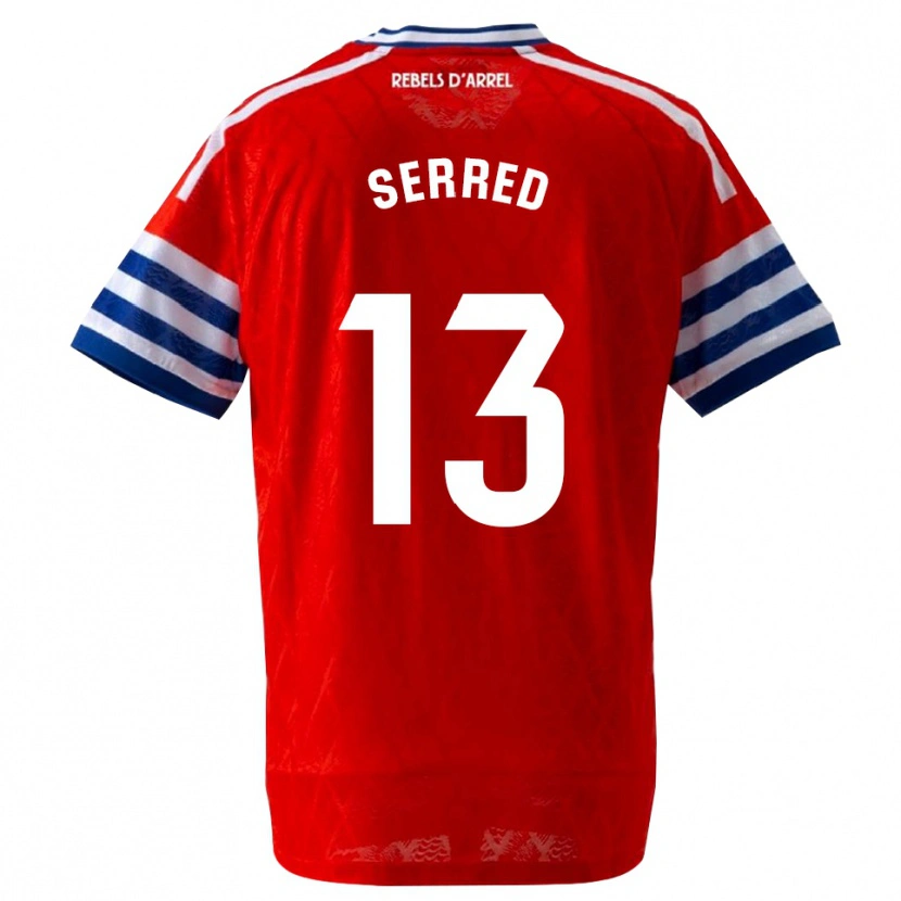 Danxen Dzieci Llorenç Serred #13 Królewski Niebieski Czerwony Wyjazdowa Koszulka 2026/27 Koszulki Klubowe