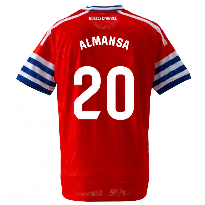 Danxen Dzieci Alex Almansa #20 Królewski Niebieski Czerwony Wyjazdowa Koszulka 2026/27 Koszulki Klubowe