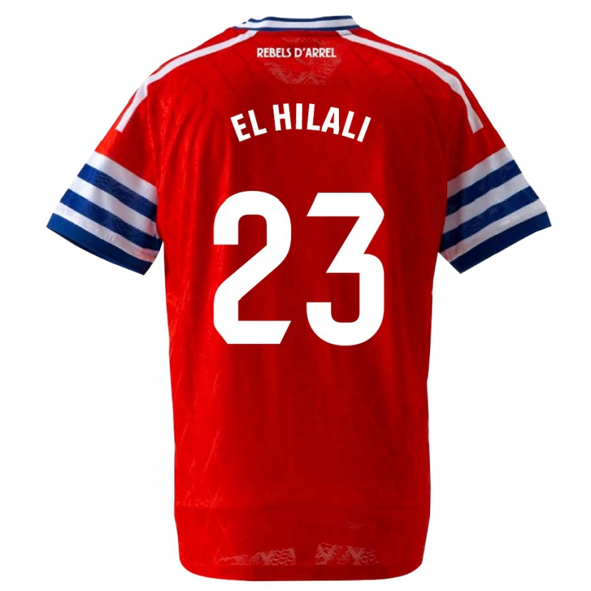 Danxen Dzieci Omar El Hilali #23 Królewski Niebieski Czerwony Wyjazdowa Koszulka 2026/27 Koszulki Klubowe