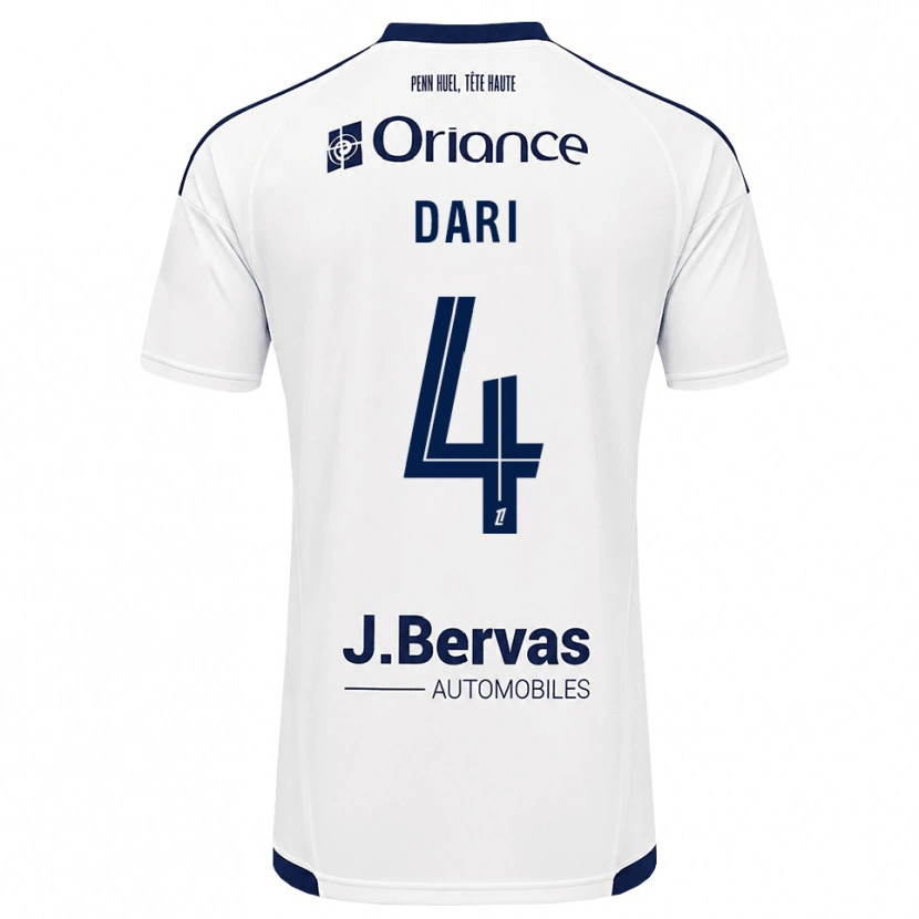 Danxen Dzieci Achraf Dari #4 Granatowy Biały Wyjazdowa Koszulka 2026/27 Koszulki Klubowe