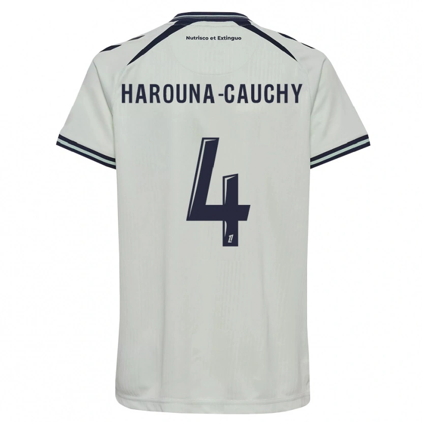 Danxen Dzieci Yllian Harouna-Cauchy #4 Północny Niebieski Biały Wyjazdowa Koszulka 2026/27 Koszulki Klubowe