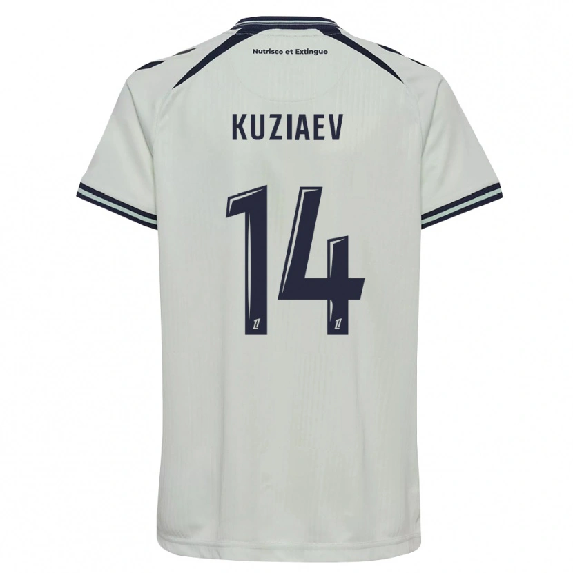 Danxen Dzieci Daler Kuzyaev #14 Północny Niebieski Biały Wyjazdowa Koszulka 2026/27 Koszulki Klubowe