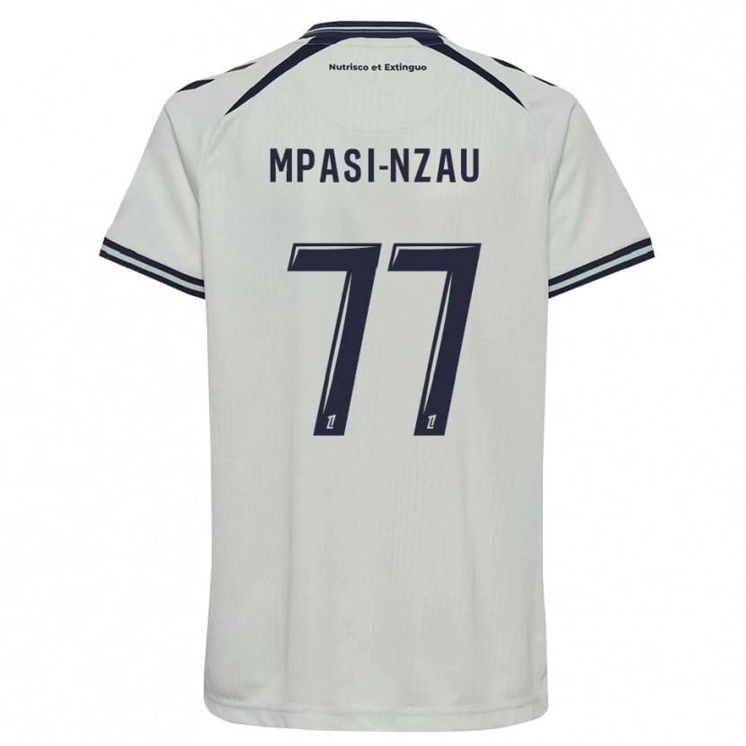 Danxen Dzieci Lionel Mpasi-Nzau #77 Północny Niebieski Biały Wyjazdowa Koszulka 2026/27 Koszulki Klubowe