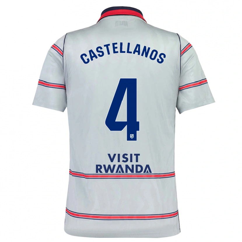 Danxen Dzieci Iván Castellanos #4 Szary Czerwony Królewski Niebieski Trzeci Komplet Koszulka 2026/27 Koszulki Klubowe
