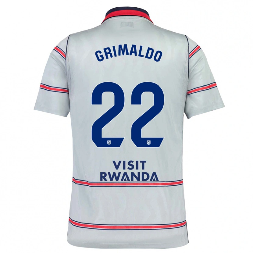 Danxen Dzieci Alejandro Grimaldo #22 Szary Czerwony Królewski Niebieski Trzeci Komplet Koszulka 2026/27 Koszulki Klubowe